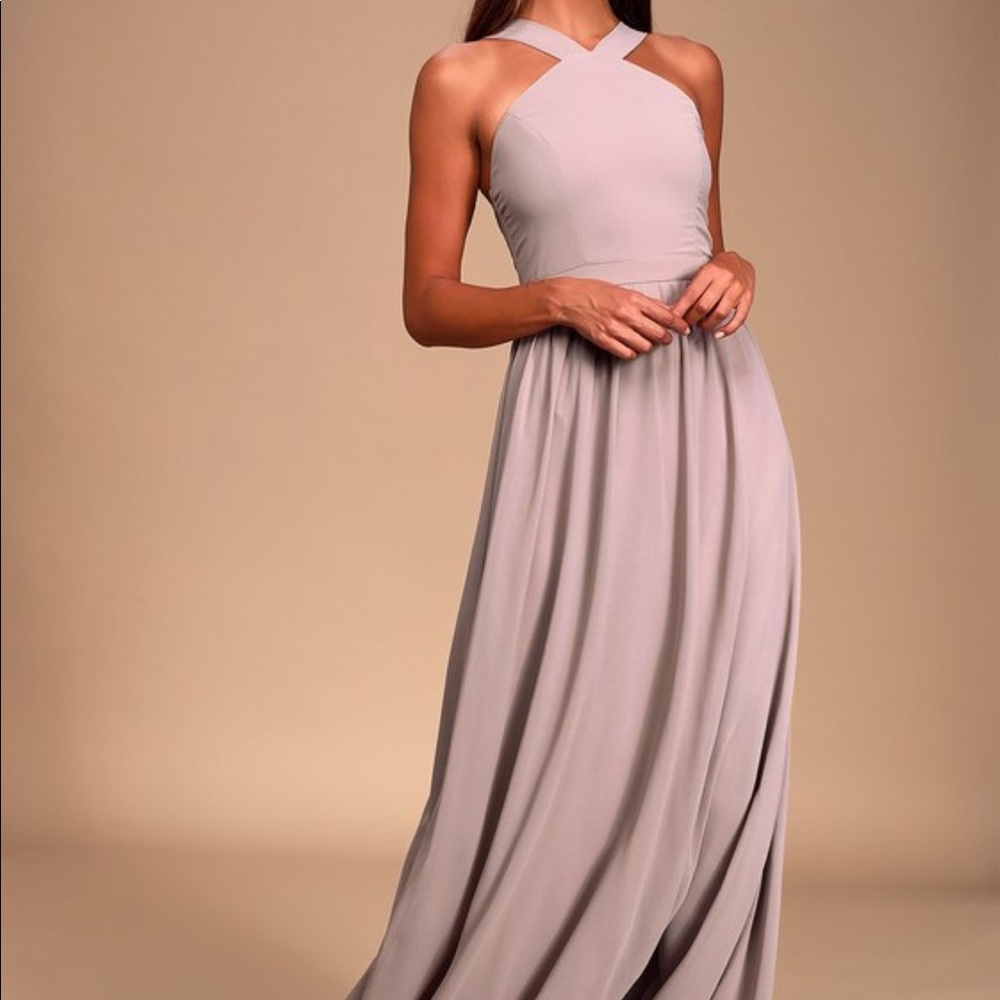 Taupe Lulus formal dress